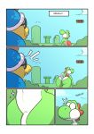  2018 anthro butt clothed clothing comic english_text eyewear glasses kamek komdog koopa male mario_bros mario_party nintendo penis scalie text video_games yoshi 