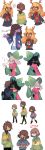  &lt;3 2018 anthro antlers black_fur blonde_hair blush caprine cervine chara_(undertale) clothed clothing deltarune digital_media_(artwork) eyewear female freckles fur glasses goat hair hat horn hug human kris_(deltarune) male mammal mellsomels_(artist) noelle_holiday protagonist_(undertale) ralsei reindeer reptile scalie scarf simple_background smile susie_(deltarune) teeth text undertale video_games 