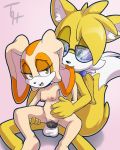  2017 5_fingers absurd_res age_difference anthro areola balls bite black_penis breasts brown_eyes canine clitoris cream_the_rabbit cub digital_media_(artwork) duo ear_biting erect_nipples eyewear fan_character female fox glasses green_eyes hand_on_stomach hi_res lagomorph long_ears male male/female male_penetrating mammal miles_yellow nipples on_lap on_top penetration penis ponytail pussy pussy_juice rabbit reverse_cowgirl_position sex sitting_on_lap size_difference small_breasts smaller_female smile sonic_(series) the_other_half vaginal vaginal_penetration video_games young 