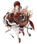  :d apple basket blonde_hair bonnet bottle chain collar cuffs dagger dress flower food frills fruit full_body gloves ji_no knife little_red_riding_hood_(sinoalice) lolita_fashion long_hair looking_at_viewer mary_janes official_art open_mouth orange_eyes pantyhose pincers puffy_sleeves ribbon saw scissors shackles shoes sinoalice smile solo spiked_collar spikes torture_instruments transparent_background upper_teeth weapon 