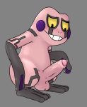  3_toes amphibian anthro balls big_penis blush croagunk erection full-length_portrait grey_background grin hi_res humanoid_penis looking_at_penis looking_down male nintendo nude partially_retracted_foreskin penis pink_balls pink_glans pink_penis pink_skin pok&eacute;mon pok&eacute;mon_(species) portrait precum rainbowsprinklesart simple_background smile solo standing toes uncut video_games yellow_eyes 