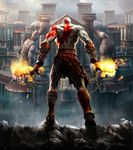  bald blades_of_athena bodypaint chain god_of_war kratos male_focus official_art sword weapon 