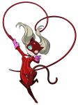  bodysuit boots cat_mask fake_tail gloves highres mask official_art one_eye_closed persona persona_5 persona_q2:_new_cinema_labyrinth persona_q_(series) pink_gloves red_bodysuit source_request tail takamaki_anne thigh_boots thighhighs twintails whip zipper 