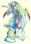  2011 ambiguous_gender dragon kur0i kuroi-kisin membranous_wings simple_background wings 