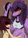  bdsm big_dom_small_sub blush brown_hair collar deltarune digital_media_(artwork) domination dragon duo female female_domination flat_colors gallil hair hair_over_eyes human kris_(deltarune) leash long_hair male male/female mammal monster mostly_nude petplay purple_skin restrained roleplay shaking short_hair size_difference smile susie_(deltarune) sweat teasing trembling wide_hips yellow_eyes 