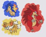  2018 blue_eyes blue_fur canine cyndaquil digital_media_(artwork) fennekin fur hedgehog itoruna knuckles_the_echidna mammal miles_prower nintendo open_mouth pok&eacute;mon pok&eacute;mon_(species) sandslash simple_background sonic_(series) sonic_the_hedgehog video_games 