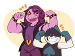  &spades; 2018 anthro bracelet clothed clothing deltarune digital_media_(artwork) duo female hair humanoid jewelry lancer_(deltarune) male mammal reptile ryllcat21 scalie smile spade spades spiked_bracelet spikes suit_symbol susie_(deltarune) teeth video_games 