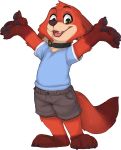  alpha_channel canine clothing cub disney fox happy hi_res male mammal nick_wilde seth-iova shock_collar shorts simple_background solo transparent_background young zootopia 