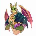  anthro baby dragon horn kyaatu male nestor_(spyro) scales scalie size_difference spyro spyro_reignited_trilogy spyro_the_dragon video_games wings young 
