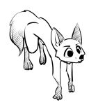  black_and_white canine disney floating fox fuel_(artist) male mammal monochrome nick_wilde simple_background solo white_background zootopia 