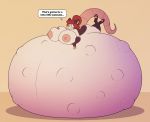 anthro areola big_breasts breasts bulge dialogue english_text female hi_res hyper hyper_pregnancy mammal marsupial nipples opossum pregnant stunnerpony tania_(stunnerpone) text 