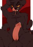  balls black_fur buttsteak erection felid feline fur konigpanther_(character) looking_at_viewer male mammal nude pantherine penis precum seductive solo tongue tongue_out 