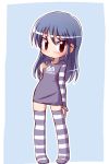  1girl blue_hair brown_eyes child ikkyuu long_hair 