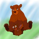  anus balls bear brother_bear cub duo kenai koda male mammal penis presenting sitting smile theoryofstrings young 