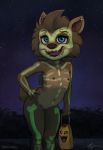  2018 anthro areola blue_eyes bodypaint canine child cub day_of_the_dead digital_media_(artwork) featureless_crotch female flat_chested fur hair halloween holidays hotel_transylvania looking_at_viewer mammal night nipples nude piercing solo standing were werewolf winnie_werewolf_(hotel_transylvania) winnie_werewolf_(hotel_trasnylvania) wolf young zekromlover 