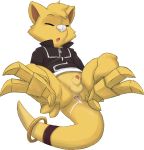  abra alpha_channel animal_genitalia anus balls bottomless clothed clothing cum cum_in_ass cum_inside gaping jacket male nintendo open_mouth penis pok&eacute;mon pok&eacute;mon_(species) seth-iova sheath simple_background solo spread_legs spreading transparent_background video_games yellow_balls young 