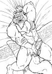  balls beast_(disney) beauty_and_the_beast claws disney erection eyes_closed foreskin genitals glans holding_own_penis holding_penis horn humanoid_genitalia humanoid_penis karhumies male monster muscular muscular_male penis retracted_foreskin solo vein veiny_penis 