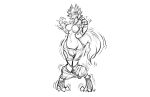  2017 anthro blush breasts claws clothing digital_drawing_(artwork) digital_media_(artwork) digitigrade dragon female hair horn human_to_anthro knock-kneed looking_down monochrome navel nipples open_mouth raised_arm raised_eyebrows raised_shirt shaking shirt simple_background sketch solo species_transformation surprise tail_growth toe_claws torn_clothing transformation trembling watsup white_background wide_hips 