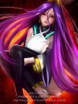  blazblue hades_izanami long_hair mikado_(blazblue) nefrubi purple_hair stockings tagme 