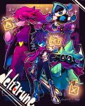  2018 anthro black_fur caprine clothed clothing deltarune digital_media_(artwork) eyewear female fur glasses goat hair hat human kris_(deltarune) lancer_(deltarune) male mammal ralsei reptile sayo50isdead_(artist) scalie scarf smile susie_(deltarune) teeth video_games 