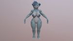  2018 3d_(artwork) animated blue_hair blue_skin breasts digital_media_(artwork) female hair nidorina nintendo nude pok&eacute;mon pok&eacute;mon_(species) pussy red_eyes simple_background solo sorok17 turntable_(disambiguation) video_games 