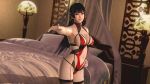  1girl 3d bed breasts dead_or_alive large_breasts nyotengu official_art tecmo 