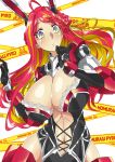  1girl breasts huge_breasts izuna_nie long_hair red_hair solo 