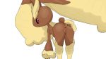  anus bent_over breasts brown_fur butt clitoris female fur hand_on_butt lagomorph looking_at_viewer looking_back lopunny mammal nintendo nude pink_nose pok&eacute;mon pok&eacute;mon_(species) presenting presenting_hindquarters presenting_pussy pussy red_eyes simple_background smile spread_butt spreading standing steel1992 tan_fur video_games 