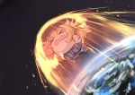  anthropomorphism blonde_hair chibi earth fire gambier_bay_(kancolle) headband kantai_collection lolicept planet space twintails 