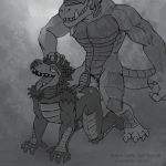  2018 4_fingers 4_toes 5_fingers abs ahegao all_fours anal anal_penetration anthro armor balls bell_gargoyle biceps big_balls big_dom_small_sub big_penis butt claws collaboration cum daftpatriot dark_souls digital_media_(artwork) digitigrade doggystyle dragon dragonoid_(dark_souls) duo erection fangs from_behind_position fromsoftware fur gargoyle hair hands-free head_grab helmet horn humanoid_penis klongi larger_male looking_pleasured male male/male male_penetrating monochrome muscular muscular_male open_mouth orgasm pecs penetration penis precum retracted_foreskin scales scalie sex sharp_teeth simple_background size_difference smile standing teeth thick_penis toes tongue tongue_out uncut video_games 