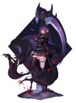  belt black_cape black_legwear boots cape commentary diamond_(shape) dungeon_and_fighter female_priest_(dungeon_and_fighter) fishnet_legwear fishnets highres jacket leather leather_jacket long_hair mistress_(dungeon_and_fighter) petals pocket_watch purple_hair red_pupils rose_petals scythe sveid tombstone torn_cape watch 