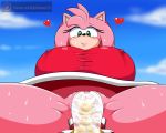  2018 amy_rose anthro big_breasts breasts clothed clothed_sex clothing conditional_dnp digitaldomain123 domination female female_domination hi_res huge_breasts hyper hyper_breasts macro male male/female miles_prower sex shared_clothing size_difference smaller_male smothering sonic_(series) 