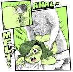 2018 5_fingers ahegao all_fours anal anal_penetration butt disgust_(inside_out) disney doggystyle dogma drooling duo ejaculation english_text faceless_male female from_behind_position green_hair green_skin hair hi_res humanoid inside_out looking_pleasured male male/female not_furry nude orgasm penetration pixar pubes pussy pussy_ejaculation pussy_juice saliva sex short_hair sweat text wide_eyed 