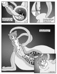  2009 bound breasts comic drugged english_text female foxcat grey_background greyscale hands_tied internal linda_wright monochrome pussy simple_background tentacles terdburgler text vore 