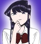  black_eyes black_hair colorized colorkomi jpeg_artifacts komi-san_wa_komyushou_desu komi_shouko looking_at_viewer school_uniform 