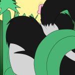  2018 anal anthro anthro_on_feral bestiality big_butt black_fur bound butt butt_focus digital_media_(artwork) domination duo erection feral flora_fauna from_behind_position fur green_fur green_theme grey_fur hi_res hot_dogging humanoid_penis ky_(malamute) legs_together male male/male mammal mightyena multicolored_fur nintendo penis plant pok&eacute;mon pok&eacute;mon_(species) primate questionable_consent restrained sex simisage simple_background size_difference small_dom_big_sub submissive_male video_games vines 