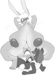  animal_genitalia animal_penis big_breasts breasts duo egg equine equine_penis female granbun hi_res horse huge_breasts lagomorph larger_female male mammal mature_female mcsweezy my_little_pony oviposition penis pony pussy_juice rabbit size_difference smaller_male 