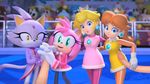  amy_rose blaze_the_cat princess_daisy princess_peach winter 