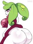  2016 2018 big_butt butt clothing female flora_fauna green_hair hair hi_res humanoid napdust nintendo not_furry plant pok&eacute;mon pok&eacute;mon_(species) smile solo steenee video_games 