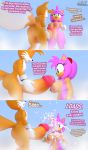  3d_(artwork) absurd_res aged_up amy_rose anthro big_penis breast_grab breasts butt comic cum cum_everywhere cum_on_breasts cum_on_face cumshot dialogue digital_media_(artwork) ejaculation female hand_on_breast hi_res hyper hyper_penis male masturbation messy miles_prower moorsheadfalling oral orgasm penis sonic_(series) text video_games 