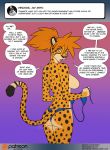  2018 anthro ask_blog bikini breasts butt cheetah clothing comic conditional_dnp dialogue dynamite_(kadath) english_text feline female grey_eyes kadath mammal side_boob solo swimsuit text 