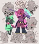  2018 anthro biped black_fur blush caprine clothed clothing deltarune digital_media_(artwork) duo ermame26 female fur goat hair hi_res male mammal ralsei reptile scalie scarf simple_background smile susie_(deltarune) video_games 