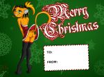  2018 alice(spellbound) anthro anus black_stockings butt cat christmas fan_character feline female hi_res holidays looking_at_viewer mammal mistletoe no_underwear orintakoda plant postcard presenting presenting_hindquarters presenting_pussy pussy solo teasing upskirt 