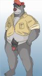 anthro balls baloo bear big_penis clothing cosmic51moon disney flaccid fur hat hi_res humanoid male mammal muscular muscular_male overweight penis precum shirt slightly_chubby smile solo talespin thick_penis 