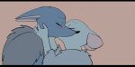  2018 animated anthro anthro_on_anthro bat blush duo french_kissing fur kissing lary_(yinller) loop male male/male mammal montimer_(yinller) mouse rodent simple_background webcomic yinller 