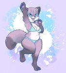  anthro bikini canine clothing female fox fuzzy jungle_kawa mammal slightly_chubby solo swimsuit 