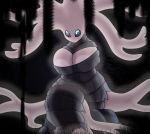  black_background blue_eyes bound breasts empty_eyes female hollow_knight simple_background solo white_lady_(hollow_knight) yoshimister 