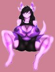 2019 anthro anthrofied big_breasts breasts clothed clothing clothing_lift elle_andrews eyewear female glasses hair huge_breasts looking_at_viewer nintendo nipples pok&eacute;mon pok&eacute;mon_(species) pok&eacute;morph pururing salazzle scalie shirt shirt_lift solo sportswear thick_thighs video_games voluptuous 