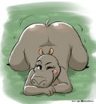  2019 big_butt butt common_hippopotamus digital_media_(artwork) dreamworks gloria_(madagascar) grass grey_skin hi_res hippopotamid huge_butt invalid_tag joaoppereiraus looking_at_viewer madagascar mammal one_eye_closed simple_background smile teasing tongue tongue_out wiggle wink 