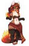  2019 animal_humanoid anthro black_sclera breasts canid canine canis caradhina clothed clothing dark_souls digital_media_(artwork) dorian-bc female fromsoftware fur green_eyes hair hi_res hood humanoid legwear looking_at_viewer mammal pouting simple_background small_breasts solo stockings thick_thighs video_games wide_hips wolf 